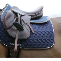 Kentucky Zadelonderlegger Halfpad Anatomic Absorb Navy/White/Brown