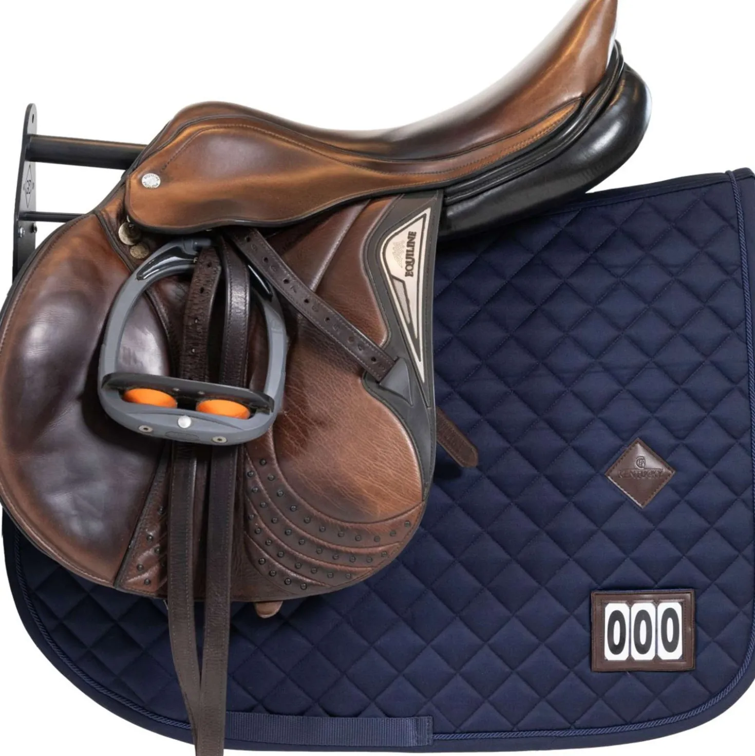 Kentucky Zadelrek Metal met Dekjeshouder Steel Black