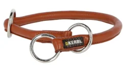 Kerbl Halsband Roma Rundleer met Stopper Cognac