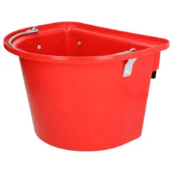 Kerbl Hangvoerbak Euro met Hengsel Rood