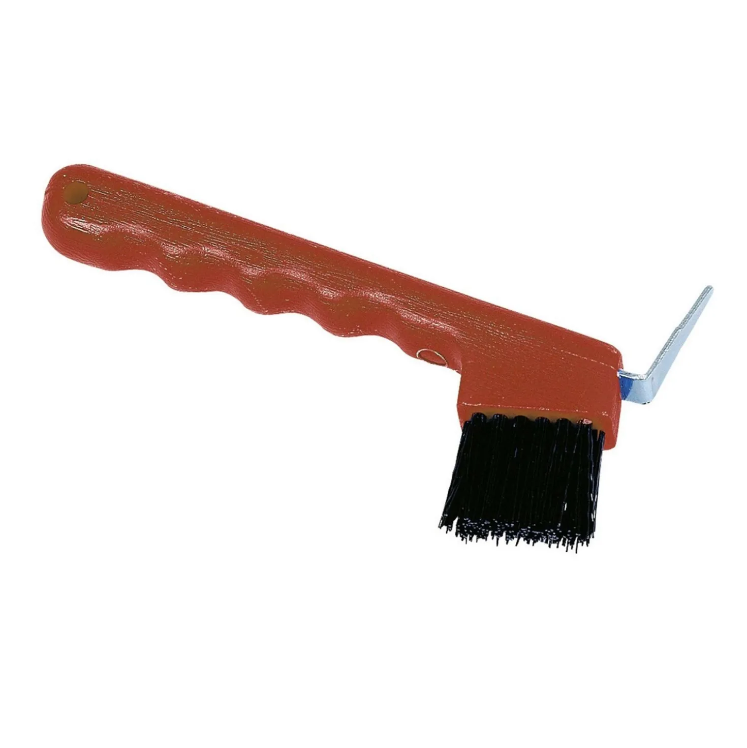 Kerbl Hoevenkrabber met Borstel Rood