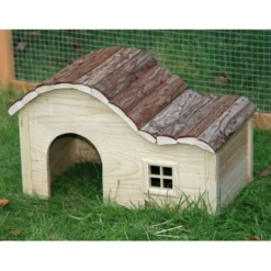 Kerbl Konijnenhuis Nature met Golvend Dak Hout