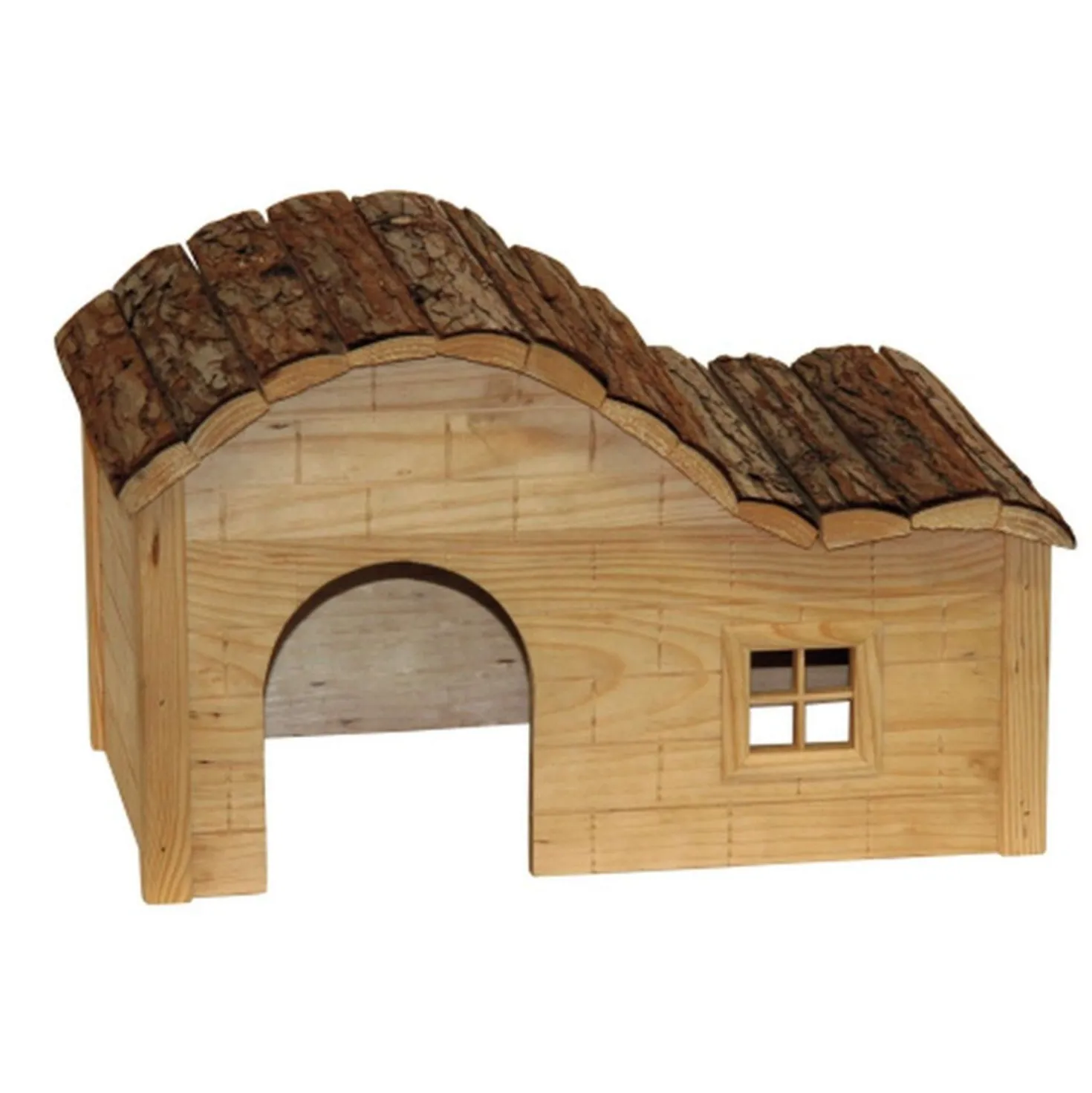 Kerbl Konijnenhuis Nature met Golvend Dak Hout