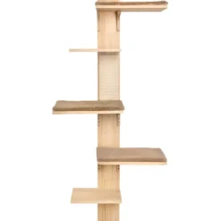 Kerbl Krabpaal Timber Wand Hout/Taupe