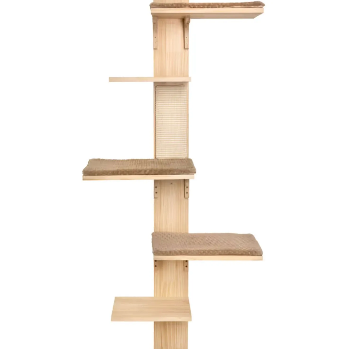 Kerbl Krabpaal Timber Wand Hout/Taupe