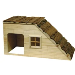 Kerbl Nature Plus Konijnenhuis met Oploop Hout