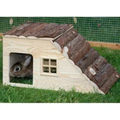 Kerbl Nature Plus Konijnenhuis met Oploop Hout