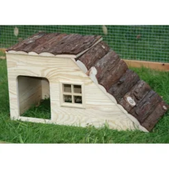 Kerbl Nature Plus Konijnenhuis met Oploop Hout