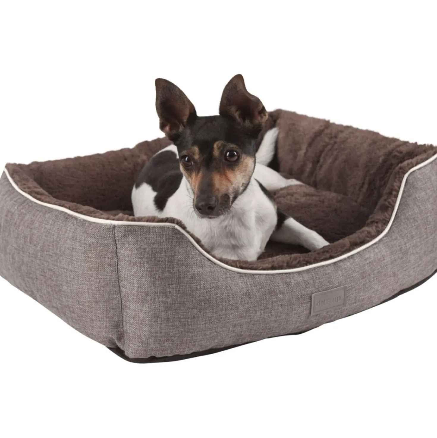 Kerbl Pluche Bed Samuel Zilver/Donkergrijs
