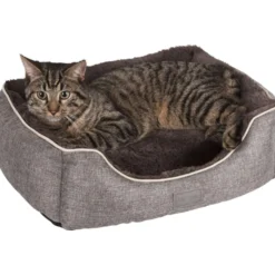 Kerbl Pluche Bed Samuel Zilver/Donkergrijs