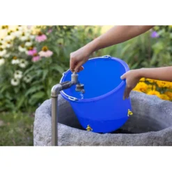 Kerbl Pluimvee Drinkemmer met 4 Drinknippels Blauw