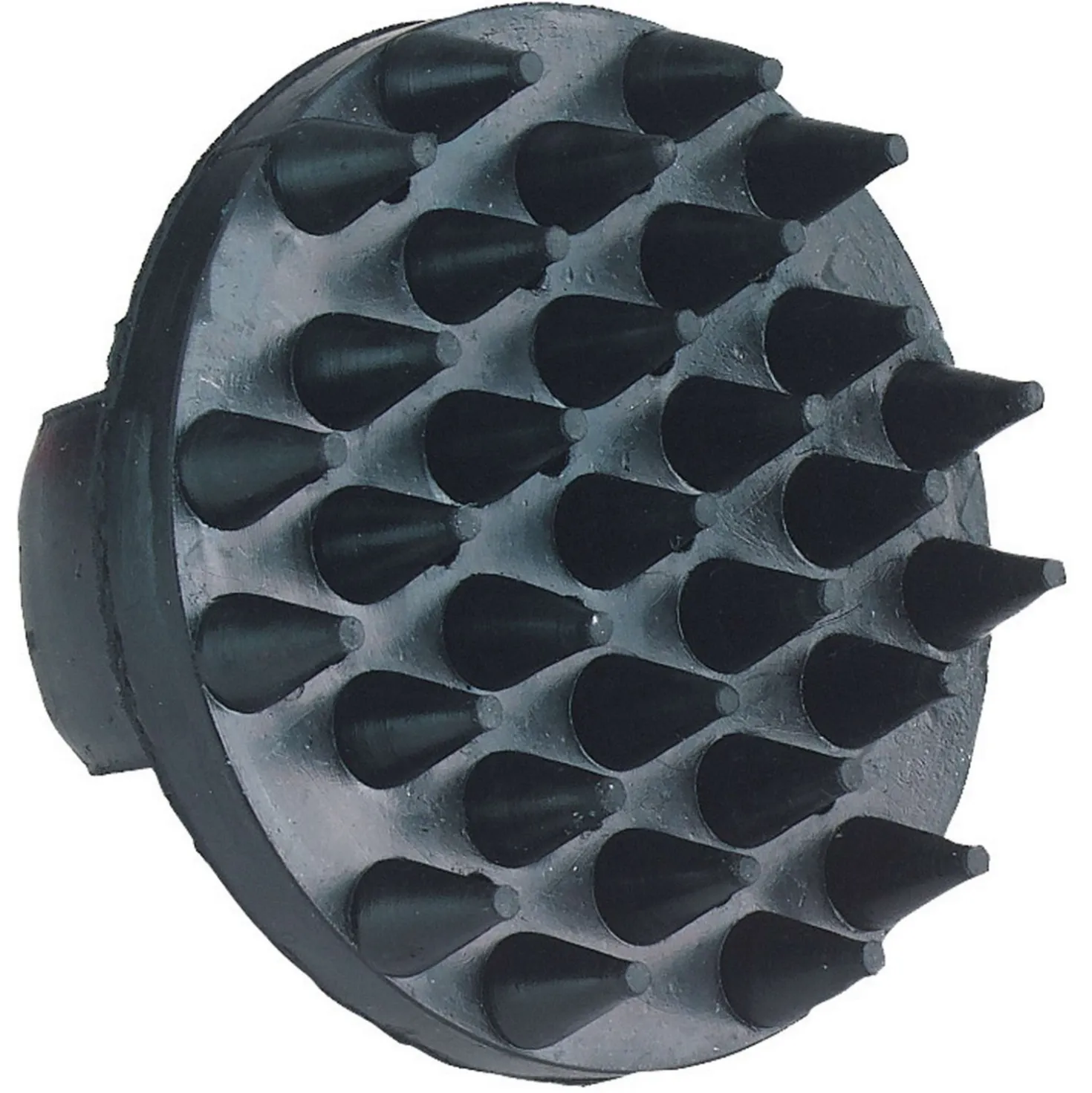 Kerbl Rubber Massage Borstel Zwart