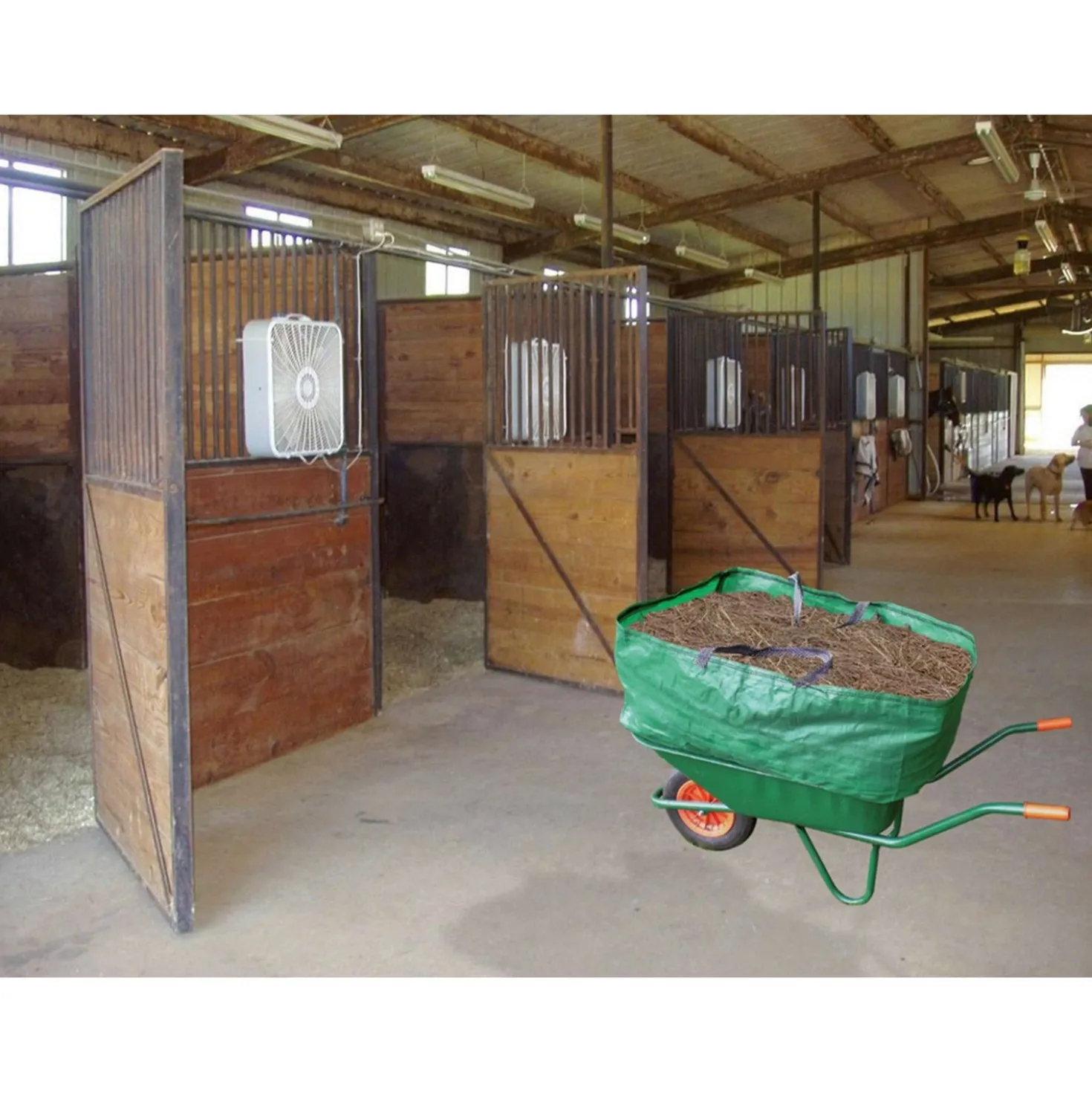 Kerbl Tuintas 270 liter voor Kruiwagen BarrowBag Groen