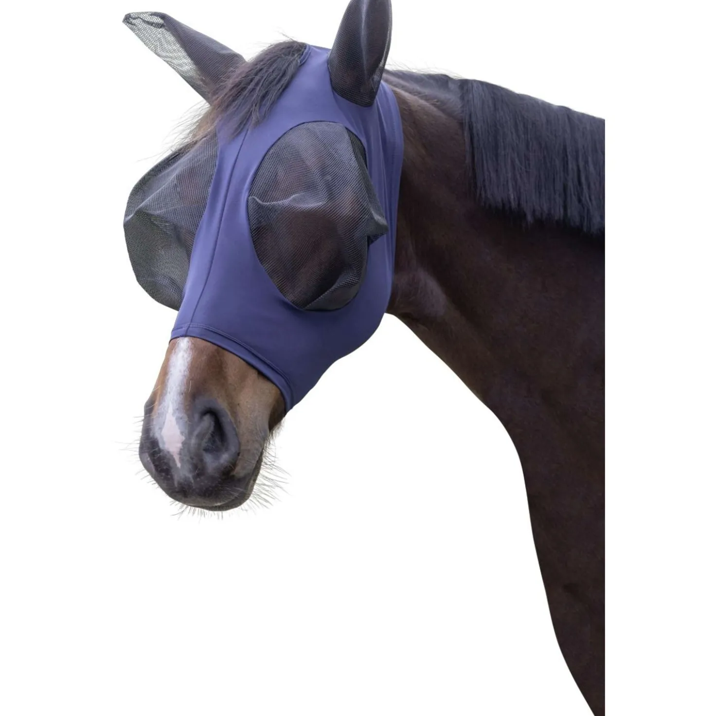 Kerbl Vliegenmasker Fino Stretch Blauw
