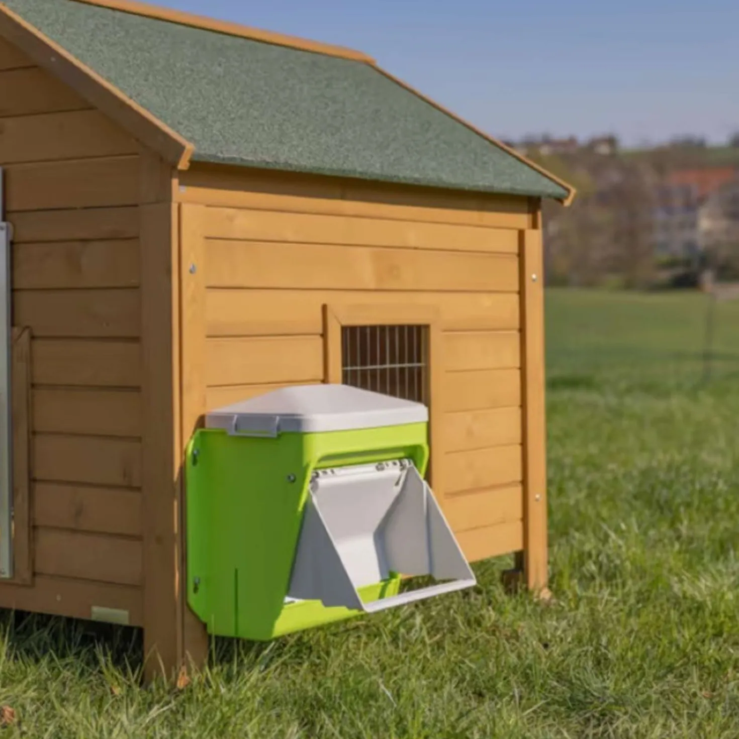 Kerbl Voederautomaat met Beschermklep Groen
