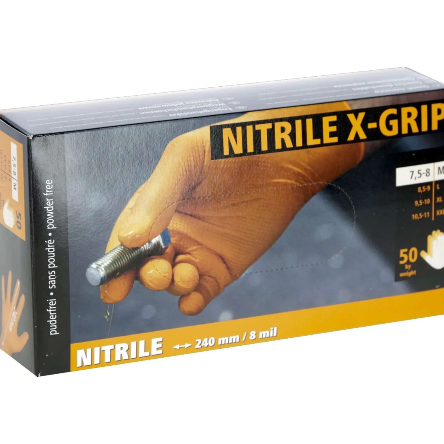 Kerbl Wegwerphandschoen Nitril X-Grip 50 stuks Oranje