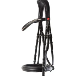 Kieffer hoofdstel Ultrasoft Sue Met Kristallen Zwart/Wit
