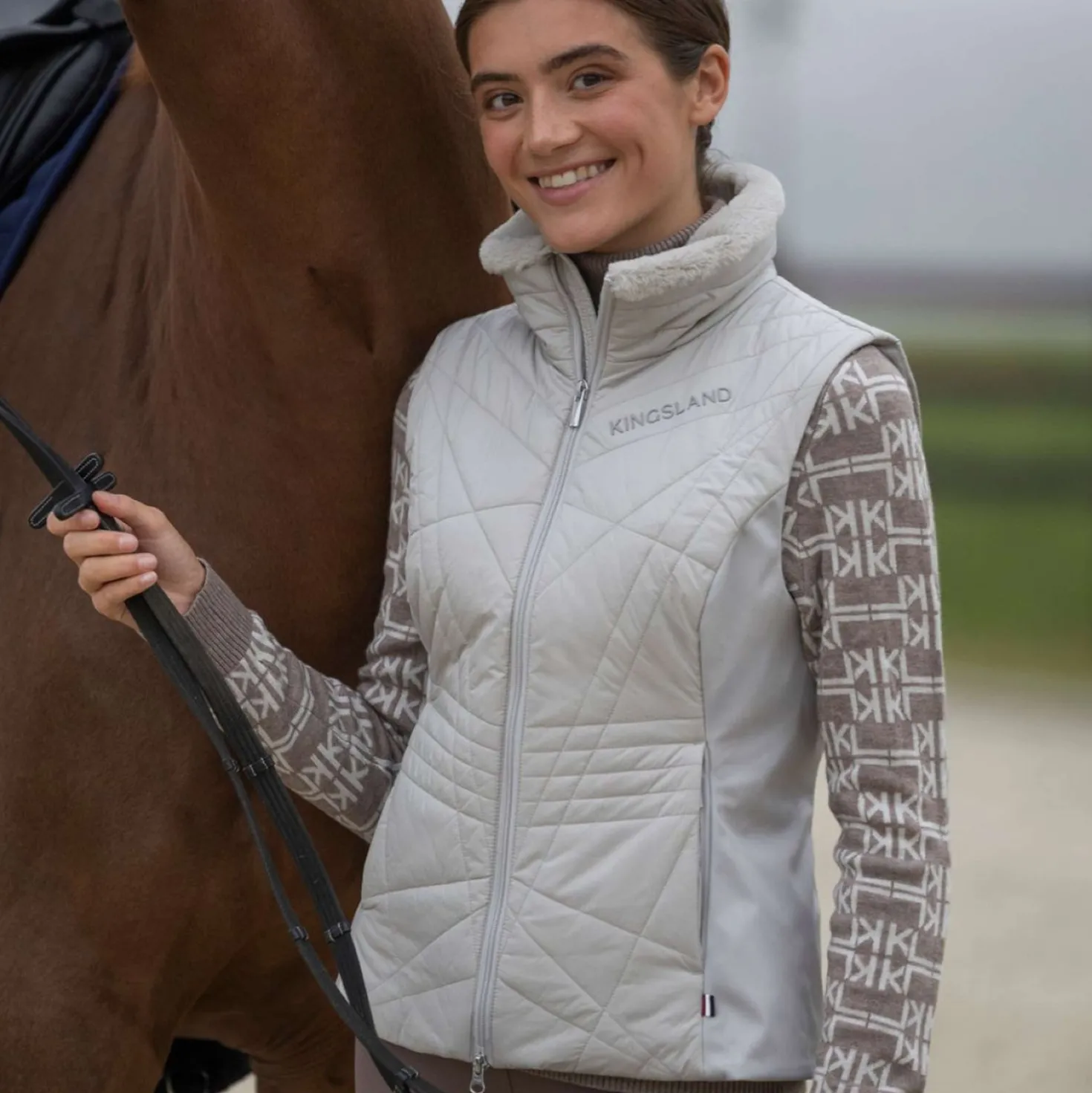 Kingsland Bodywarmer KLAlba Dames Beige Dove