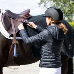Kingsland Jas Classic met Capuchon Gewatteerd Dames Zwart