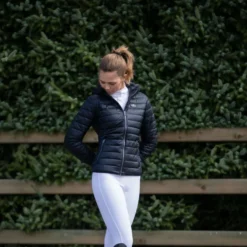 Kingsland Jas Classic met Capuchon Gewatteerd Dames Zwart