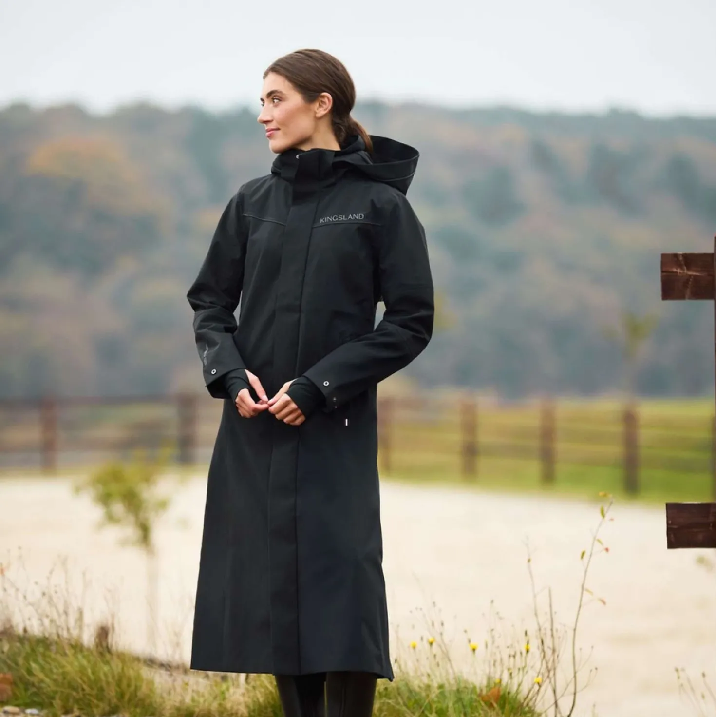 Kingsland Lange Jas KLLucia Waterproof Zwart