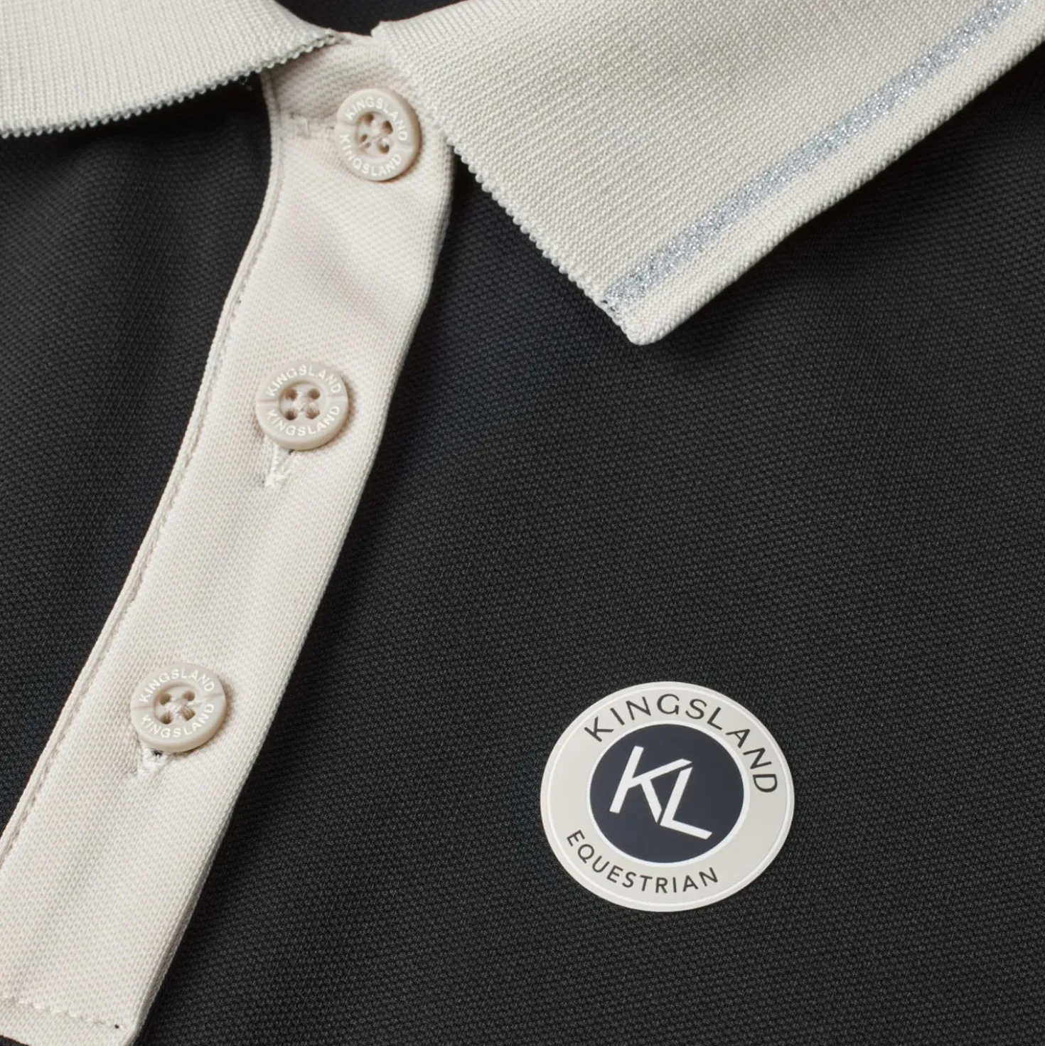 Kingsland Poloshirt KLLaura Mouwloos Zwart
