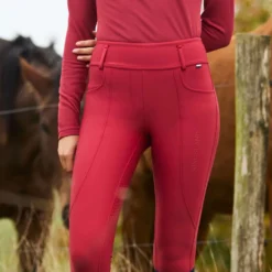 Kingsland Rijbroek KLKristin Full Grip Dames Garnet Rood