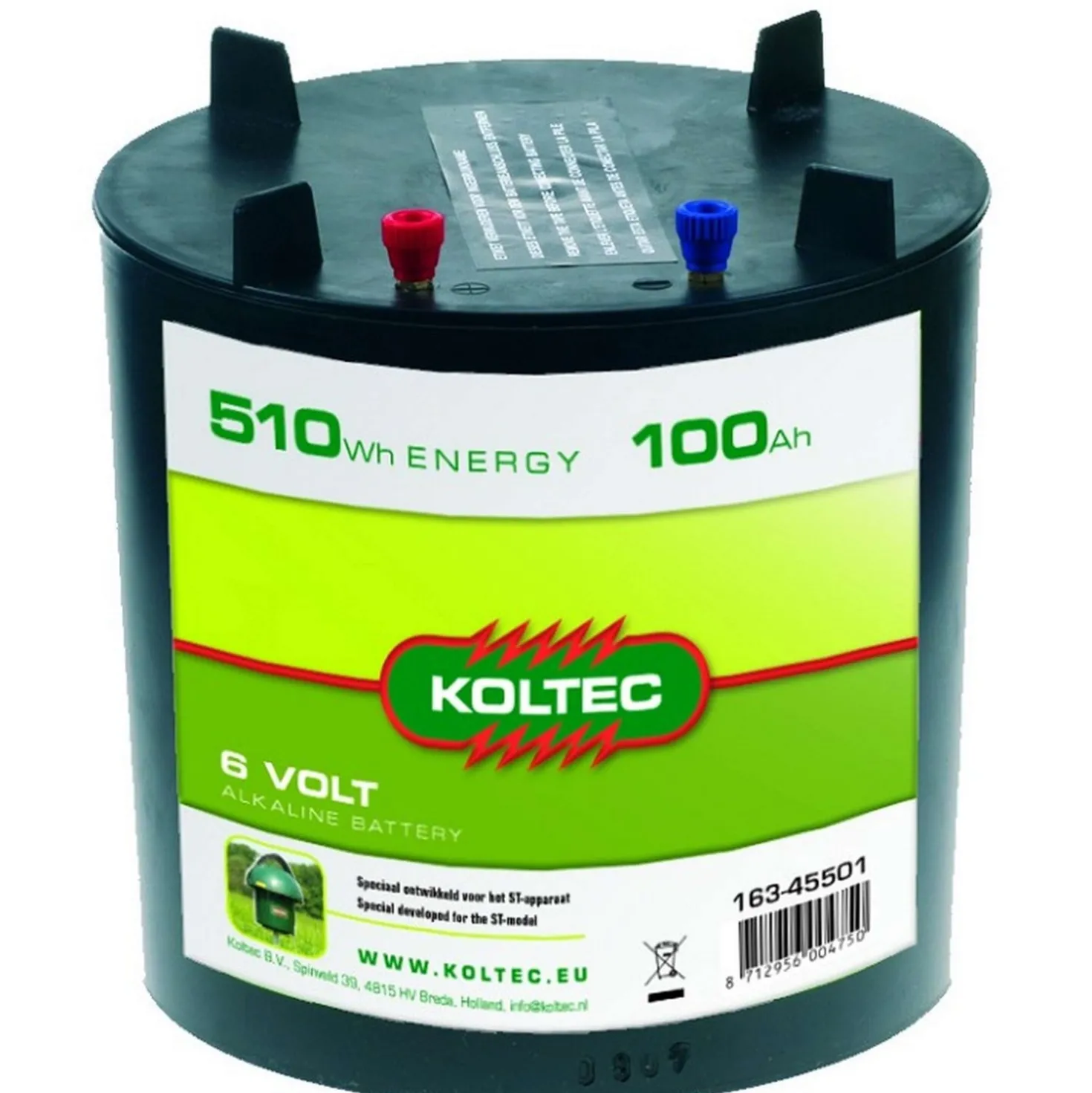 Koltec Alkaline Batterij ST Paddenstoel 6V 100Ah