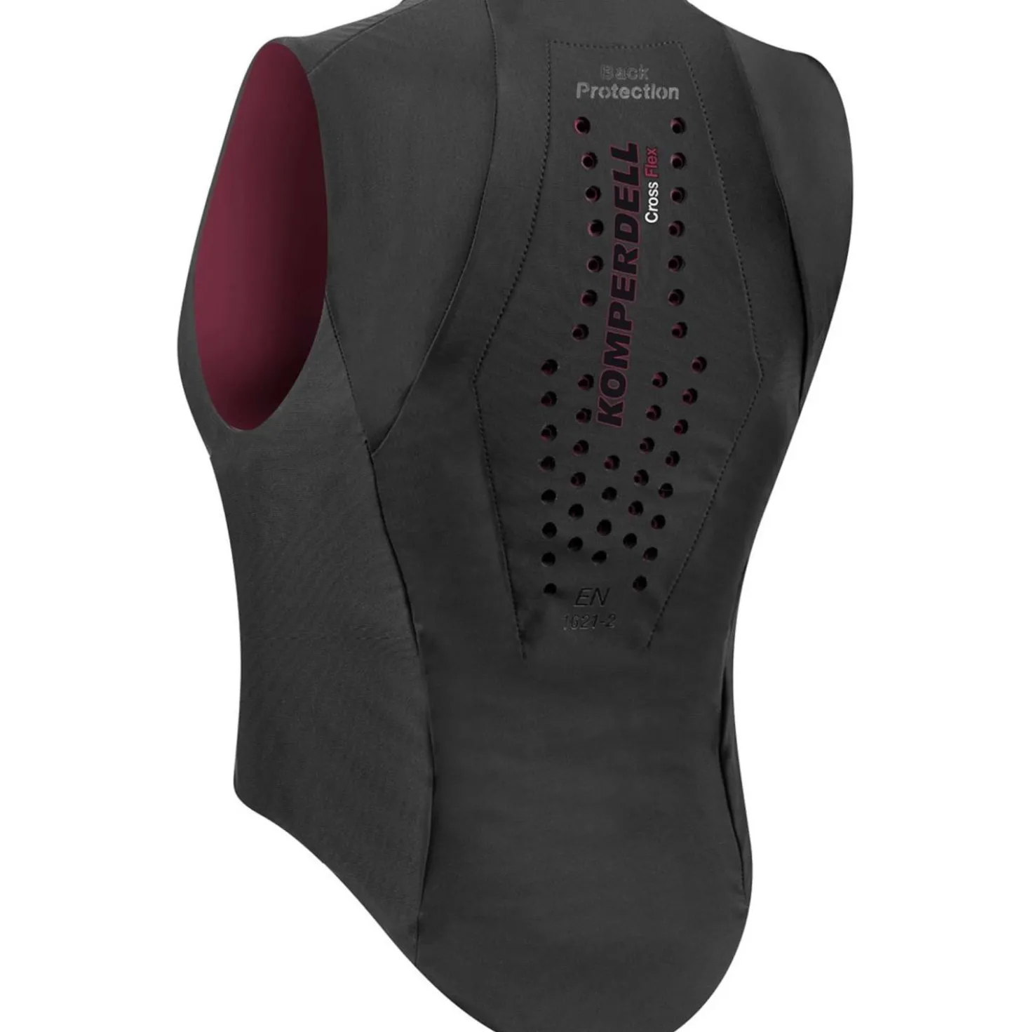 Komperdell Rugprotector Flexfit Slim Zwart/Bordeaux