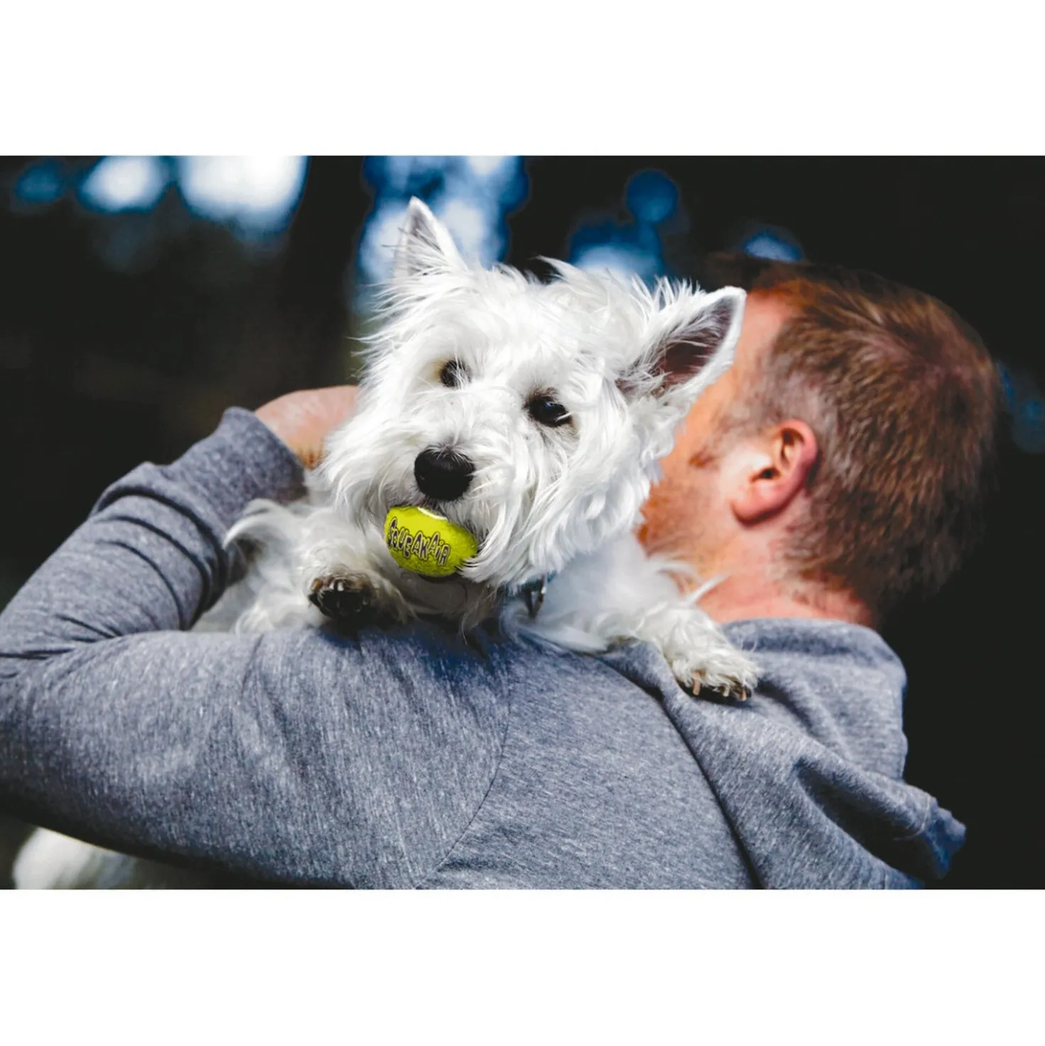 KONG Air Squaker Tennisbal Geel 3st Geel