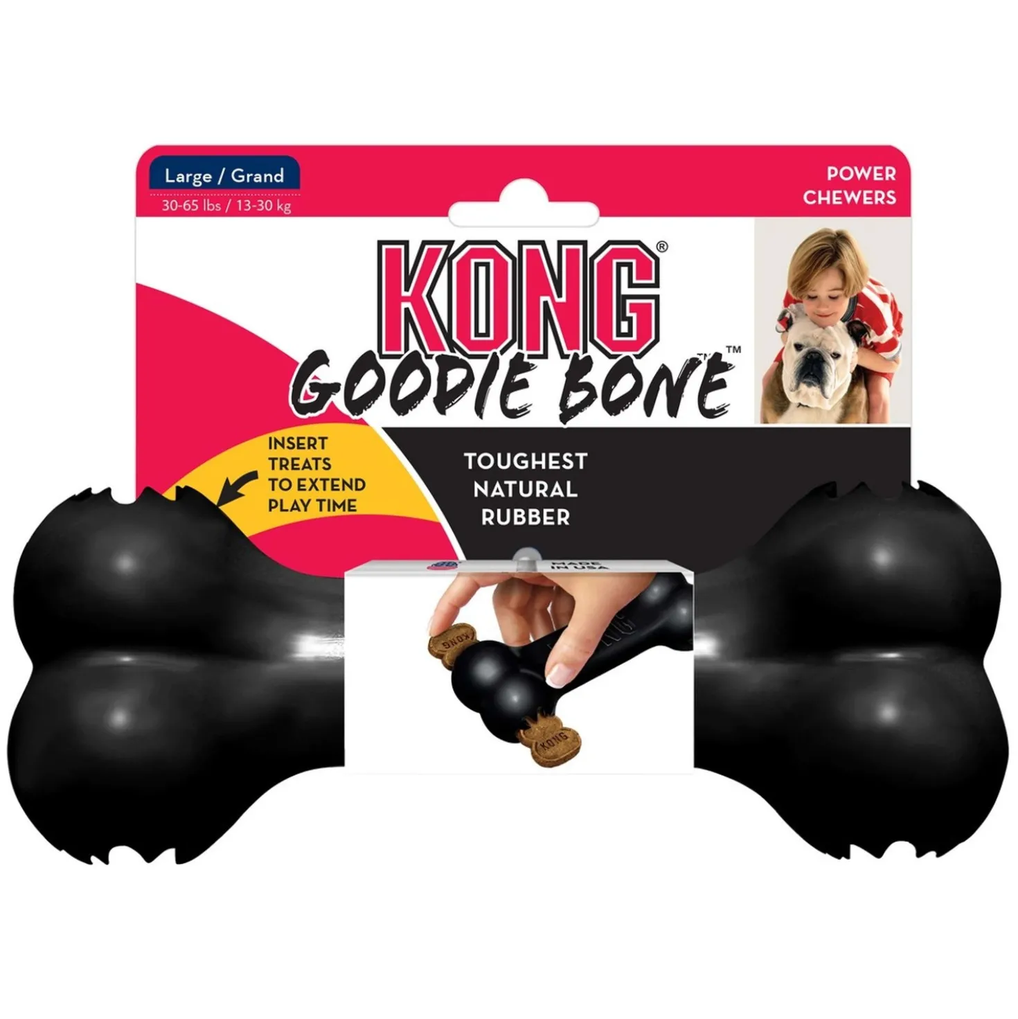 KONG Extreme Goodie Bone Zwart