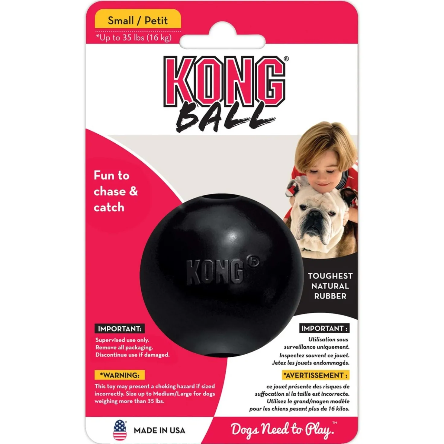 KONG X-treme Rubber Bal Zwart