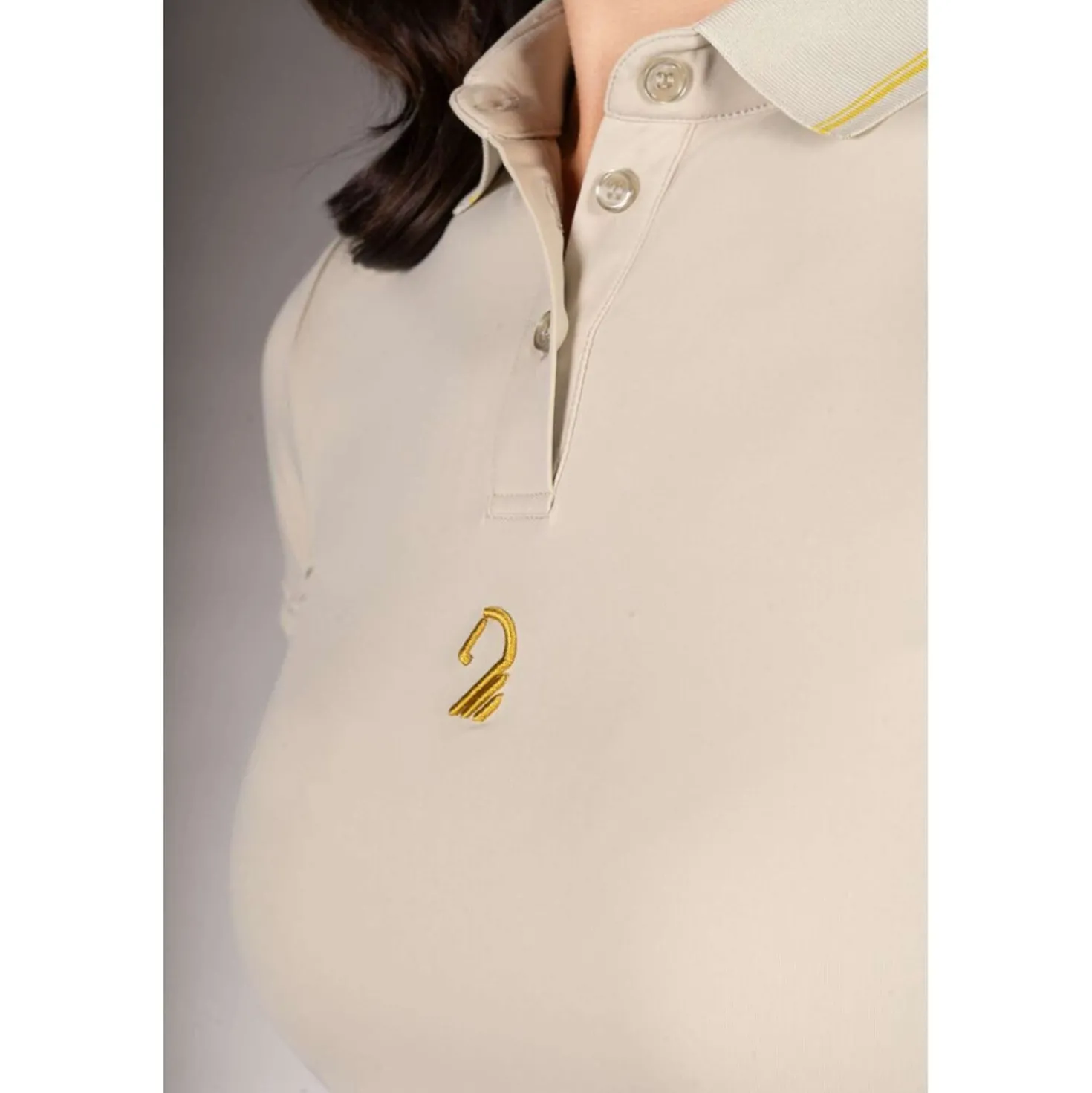 Lauria Garrelli Poloshirt Limone Grijs/Beige