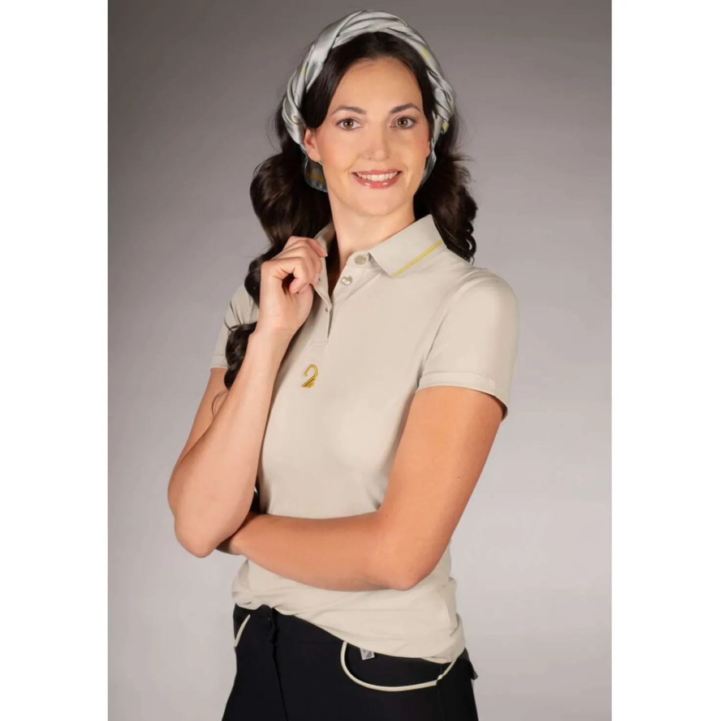 Lauria Garrelli Poloshirt Limone Grijs/Beige