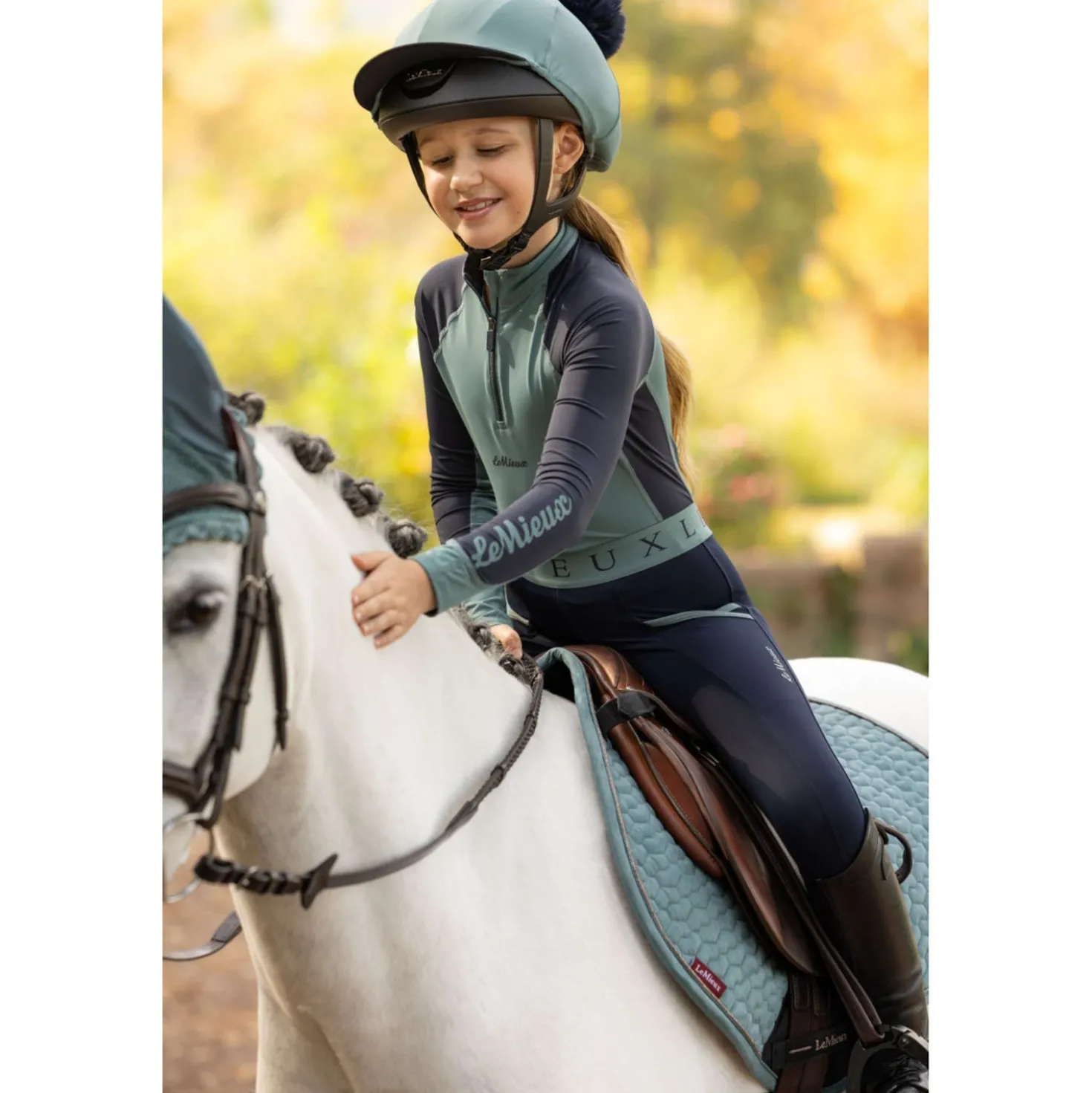 LeMieux Baselayer Kids Navy/Aloe