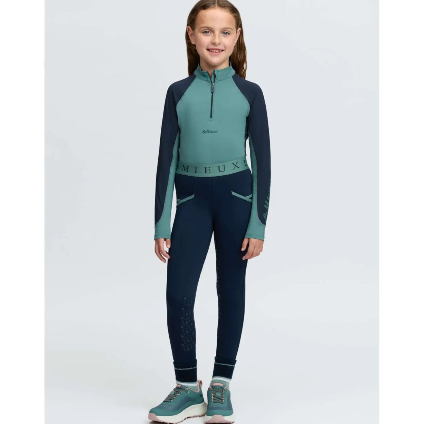 LeMieux Baselayer Kids Navy/Aloe