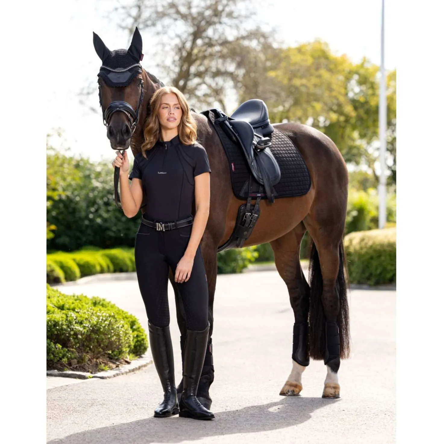 LeMieux Baselayer Mia Mesh Korte Mouwen Zwart