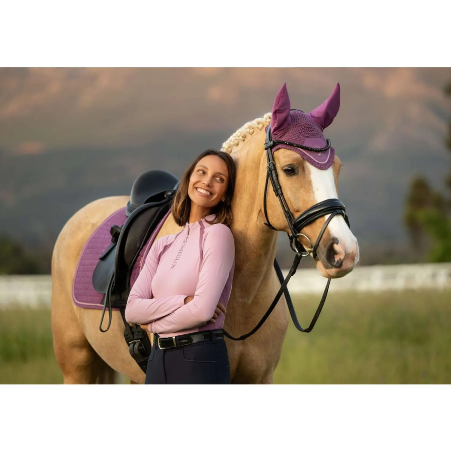 LeMieux Base Layer Philippa Mesh Lange Mouwen Fondant