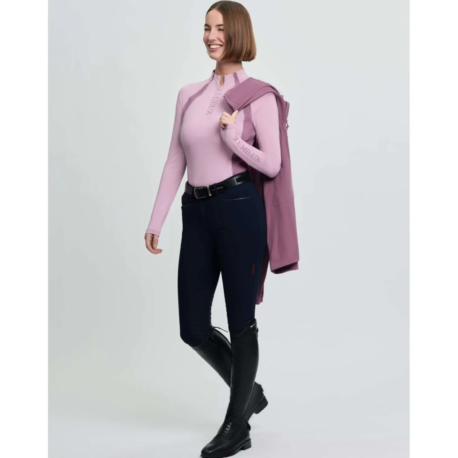 LeMieux Base Layer Philippa Mesh Lange Mouwen Fondant
