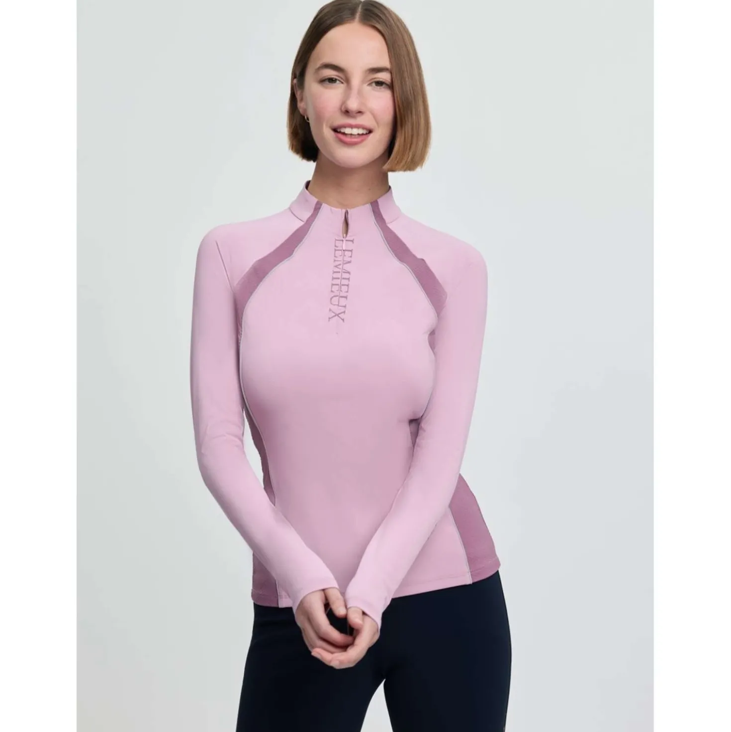 LeMieux Base Layer Philippa Mesh Lange Mouwen Fondant