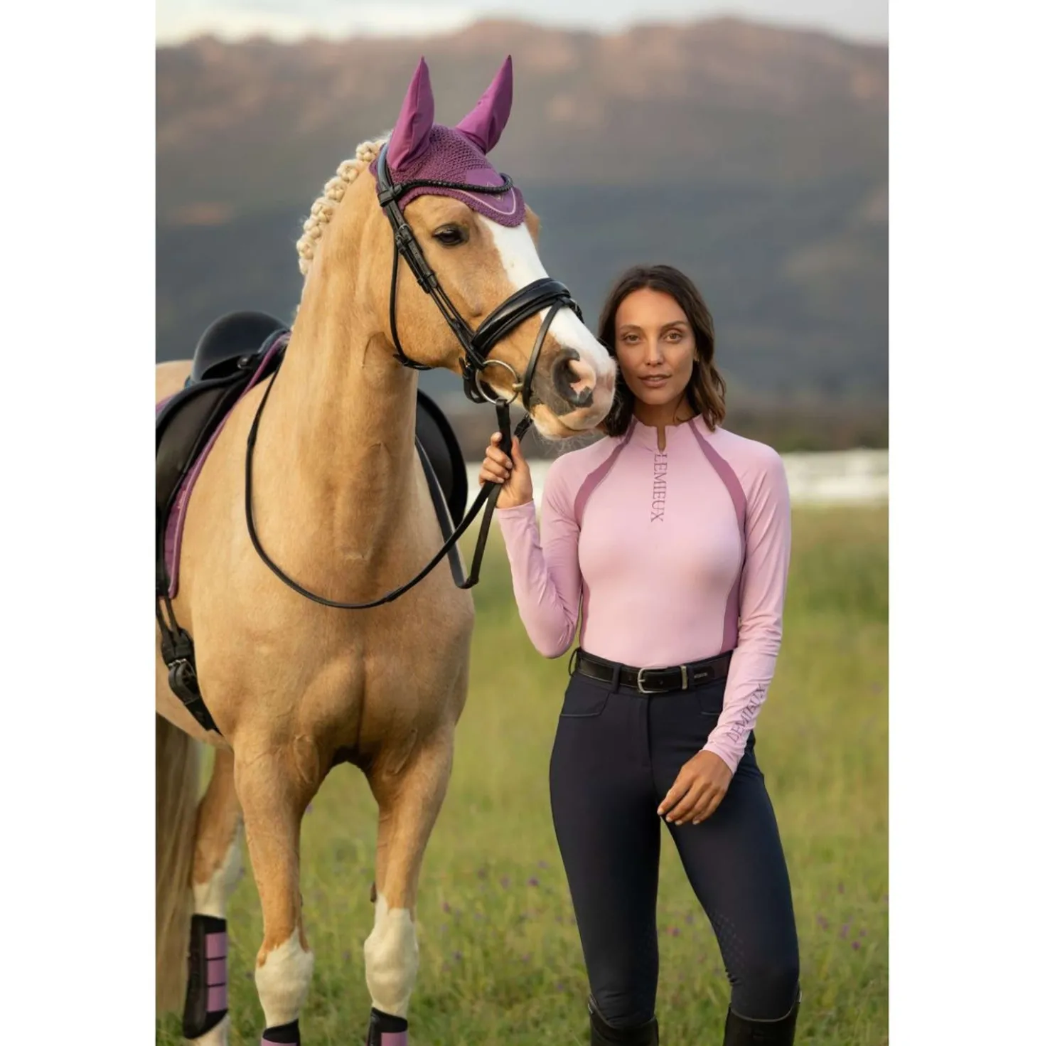 LeMieux Base Layer Philippa Mesh Lange Mouwen Fondant