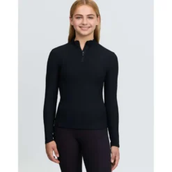 LeMieux Baselayer Raye Ribbed Kids Black