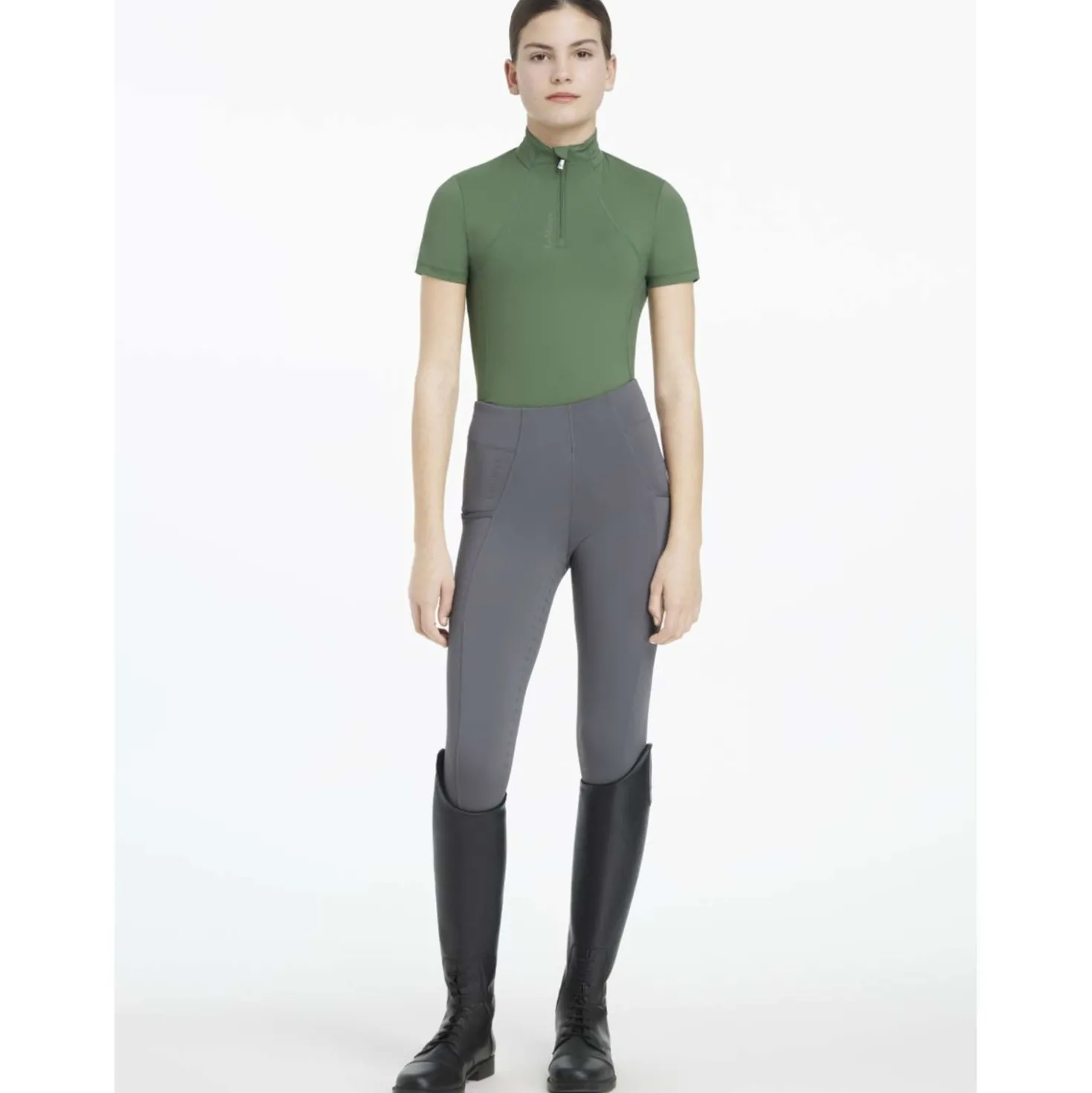 LeMieux Baselayer Young Rider Classique Korte Mouwen Hunter Green