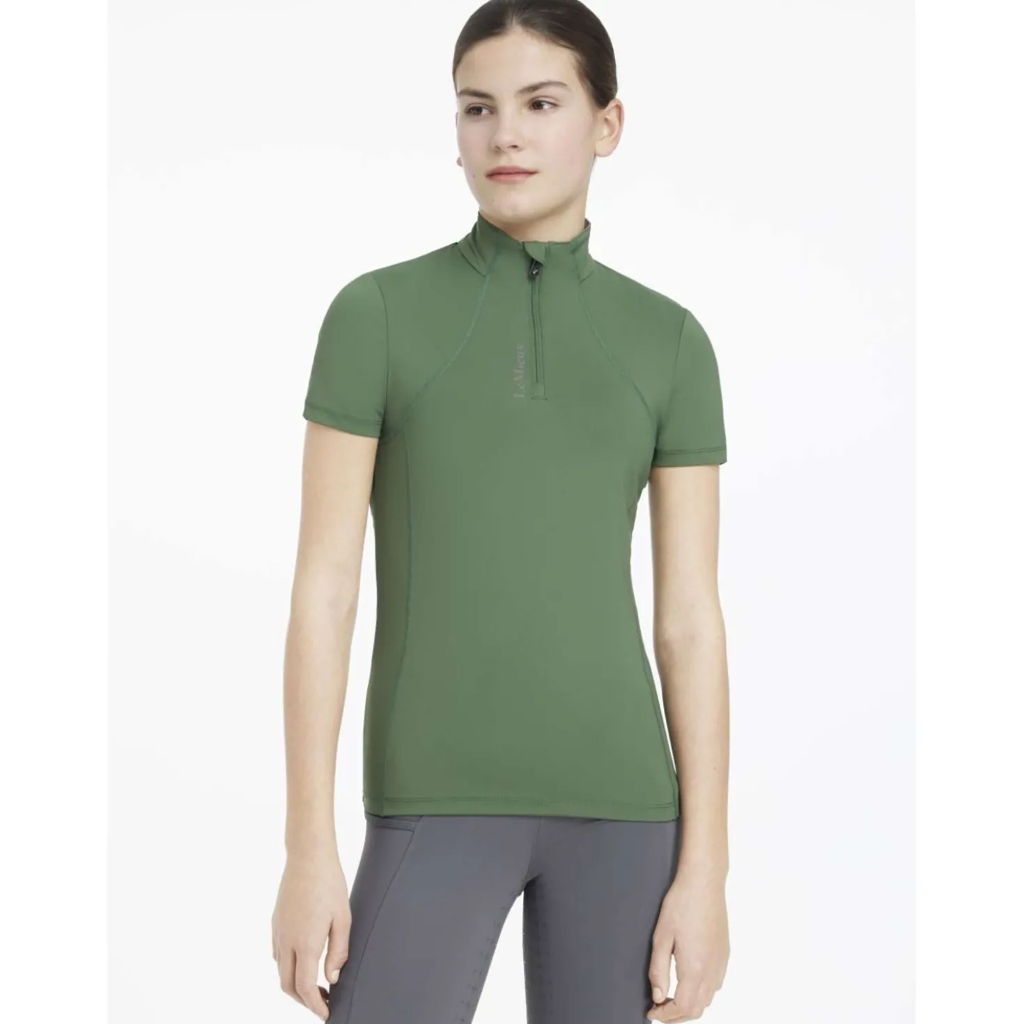 LeMieux Baselayer Young Rider Classique Korte Mouwen Hunter Green