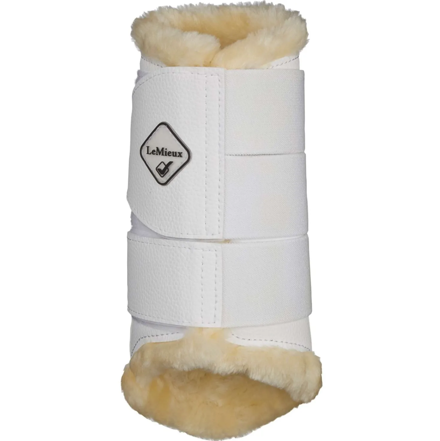 LeMieux Beenbeschermers Brushing Fleece Wit/Naturel