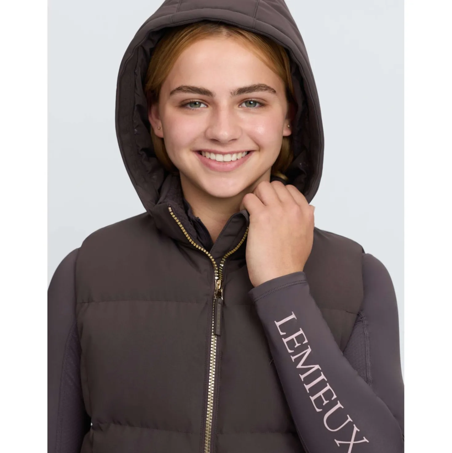 LeMieux Bodywarmer Joey Hooded Kids Cocoa