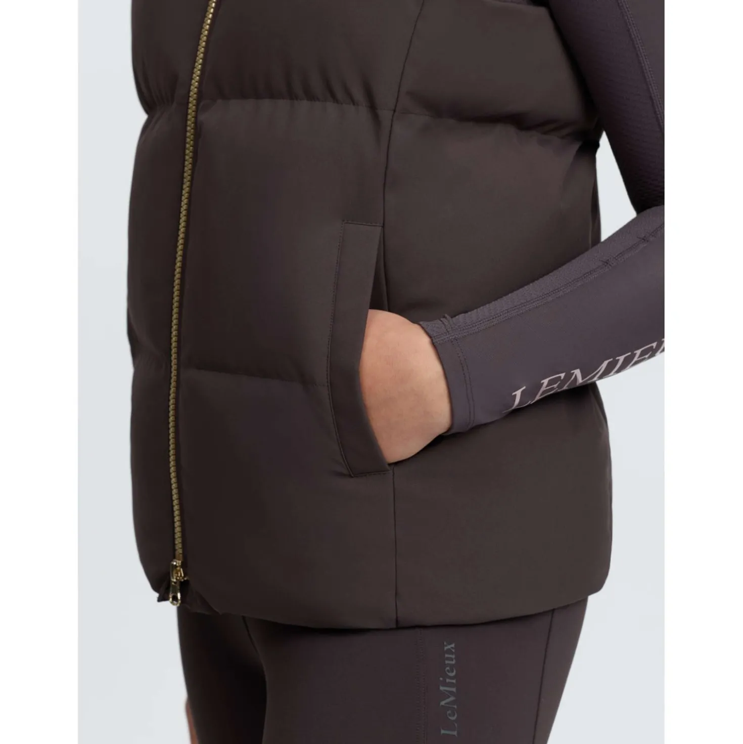 LeMieux Bodywarmer Joey Hooded Kids Cocoa