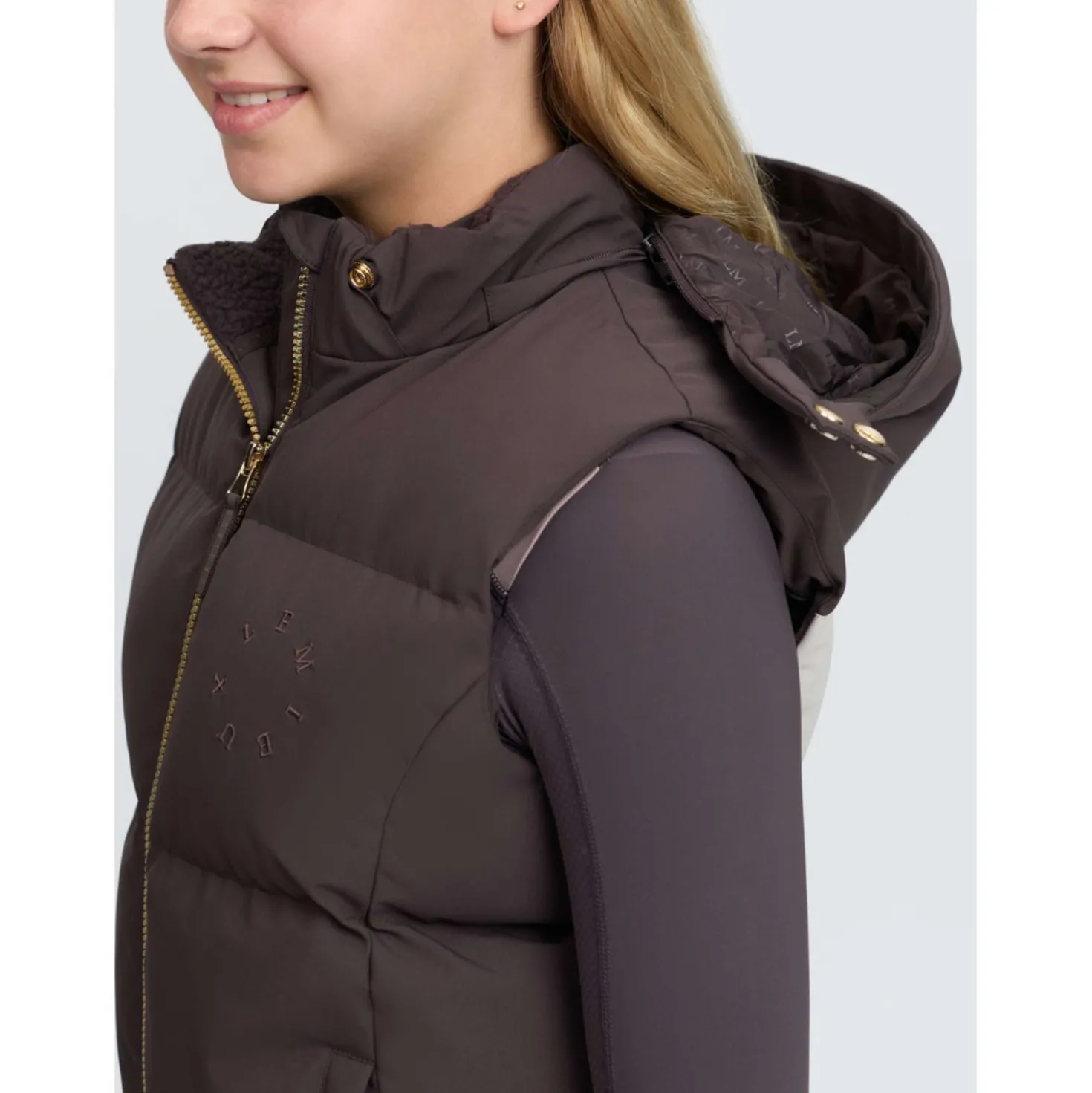 LeMieux Bodywarmer Joey Hooded Kids Cocoa