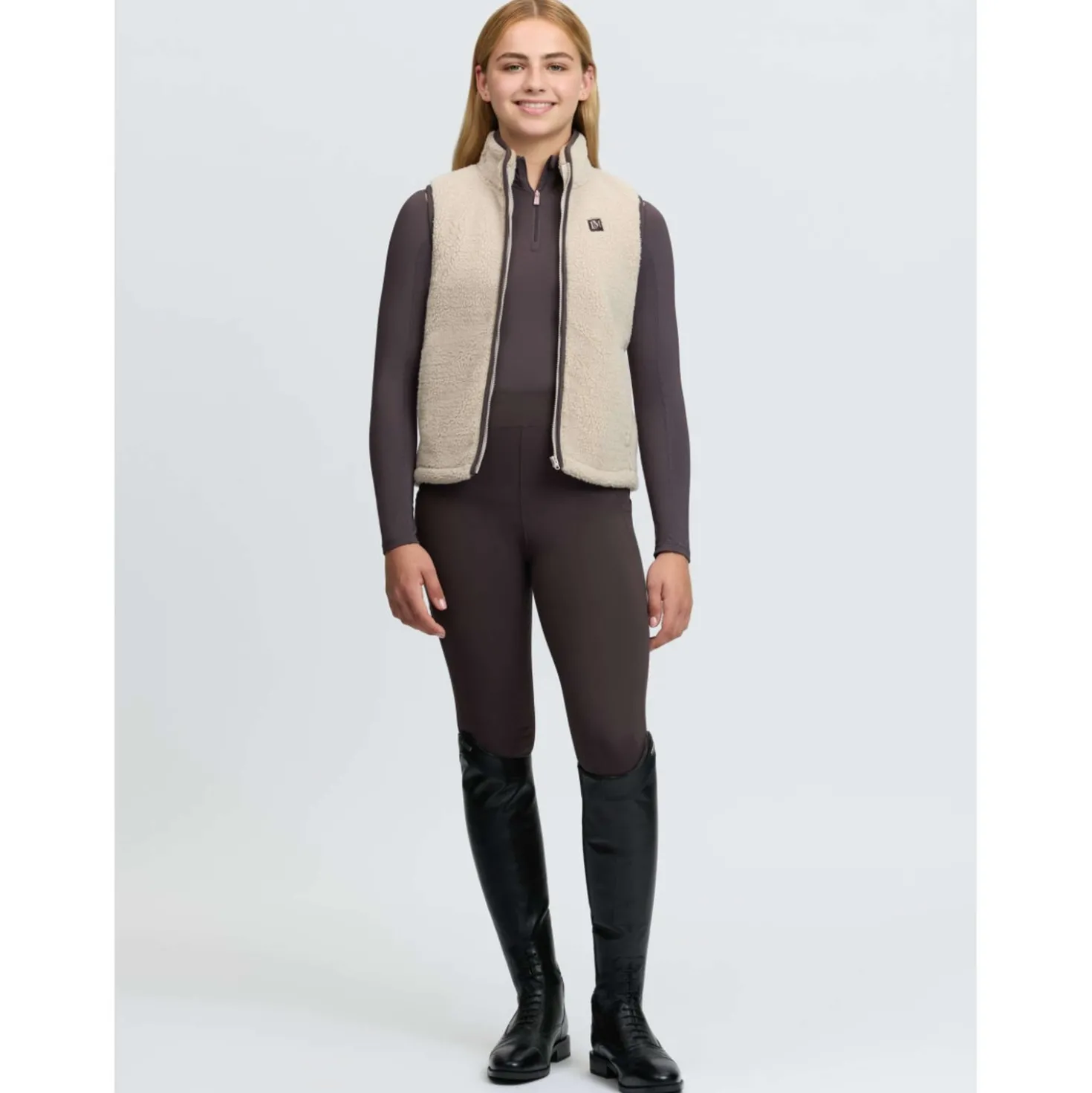 LeMieux Bodywarmer Trinity Teddy Kids Stone