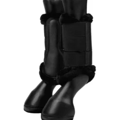 LeMieux Brushing Boots Fleece Edge Mesh Zwart